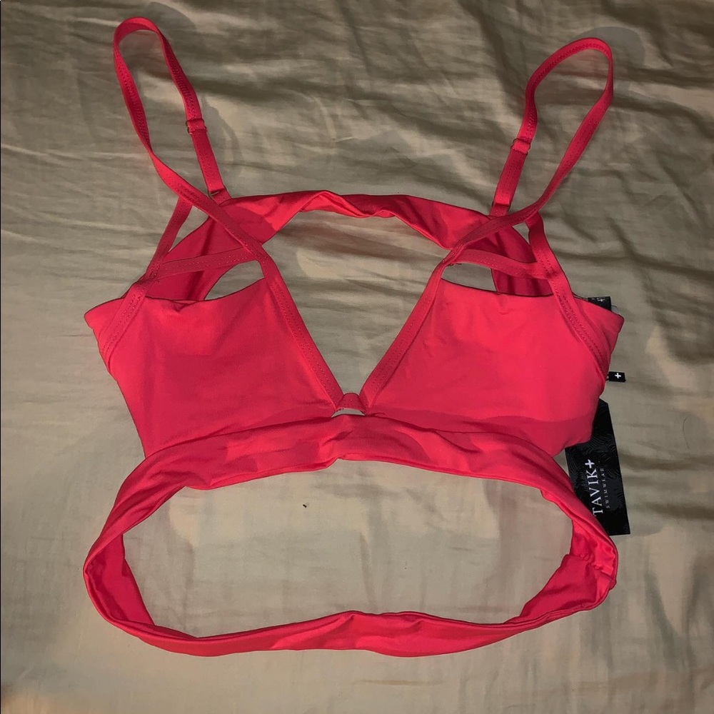 Pink bikini top